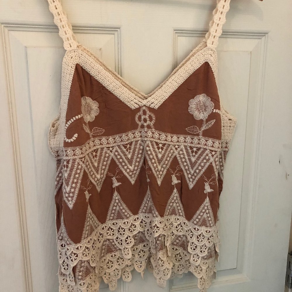 CupShe Bohemian Crochet Tank Top
